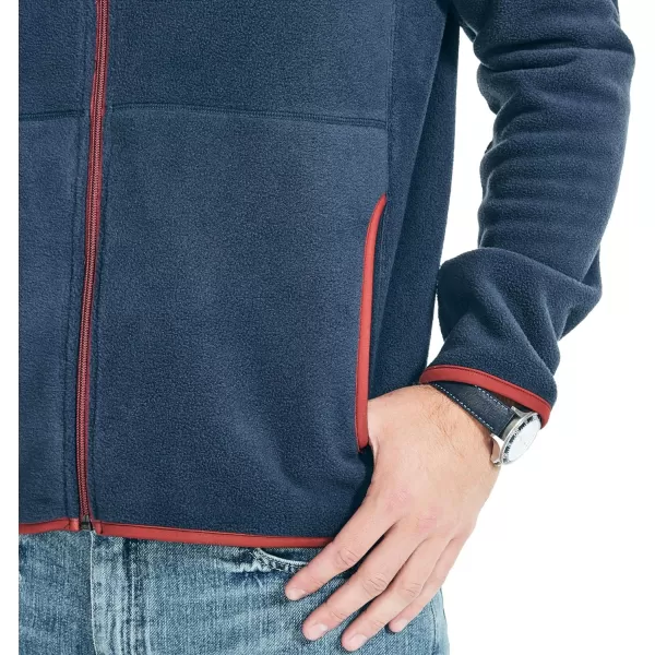 Nautica Mens FullZip Mock Neck Fleece SweatshirtNautex Collection FallWinter 2024 Navyseas