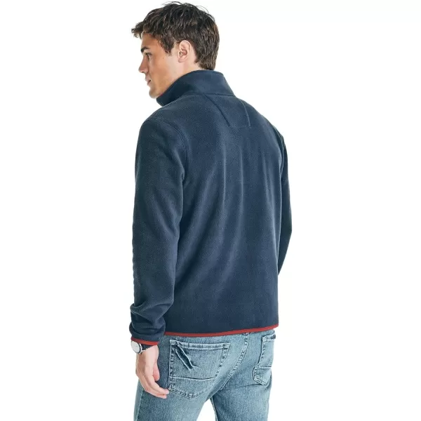 Nautica Mens FullZip Mock Neck Fleece SweatshirtNautex Collection FallWinter 2024 Navyseas