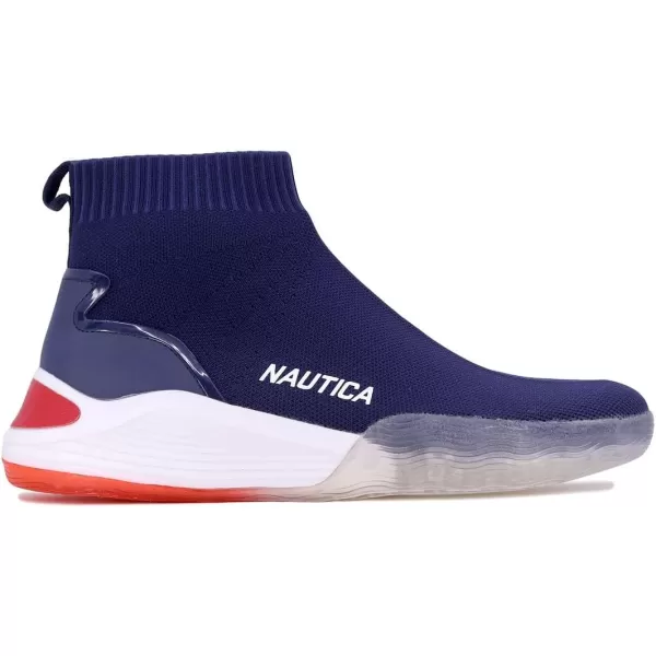 Nautica Mens High Sock Sneaker with Enhanced Ankle Support  SlipOn amp LaceUp Design for Comfort and StyleWillym 3navy