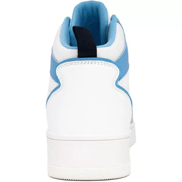 Nautica Mens HighTop Fashion Sneakers  LaceUp Trainers for Stylish Basketball Style and Comfortable Walking ShoesOakfordWhiteLight Blueclifftop