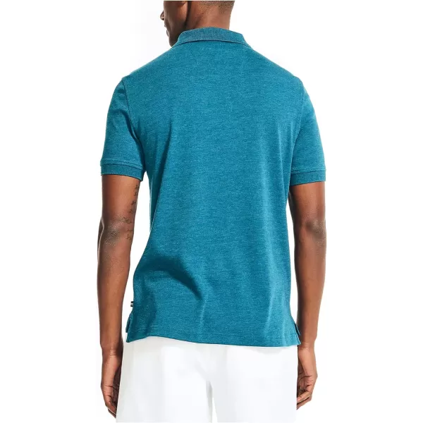 Nautica Mens Interlock PoloBlue Coral Heather