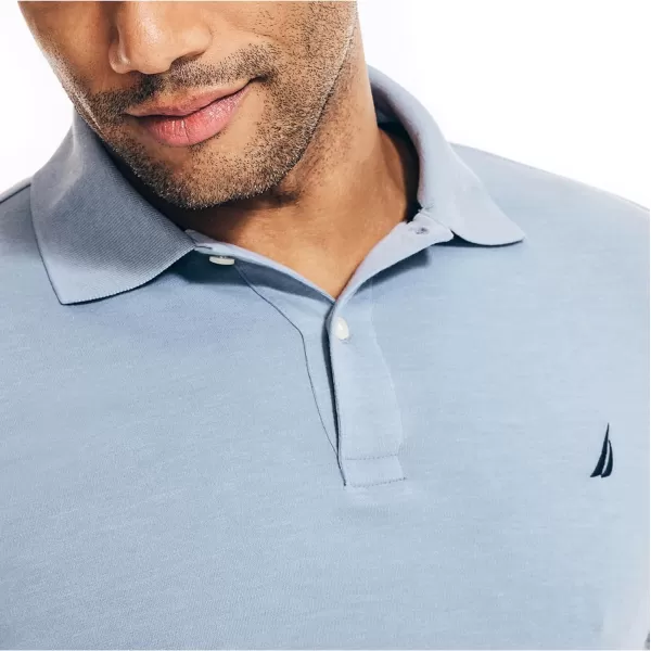 Nautica Mens Interlock PoloPetrol Heather