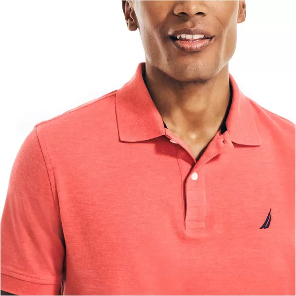 Nautica Mens Interlock PoloSail Red Heather