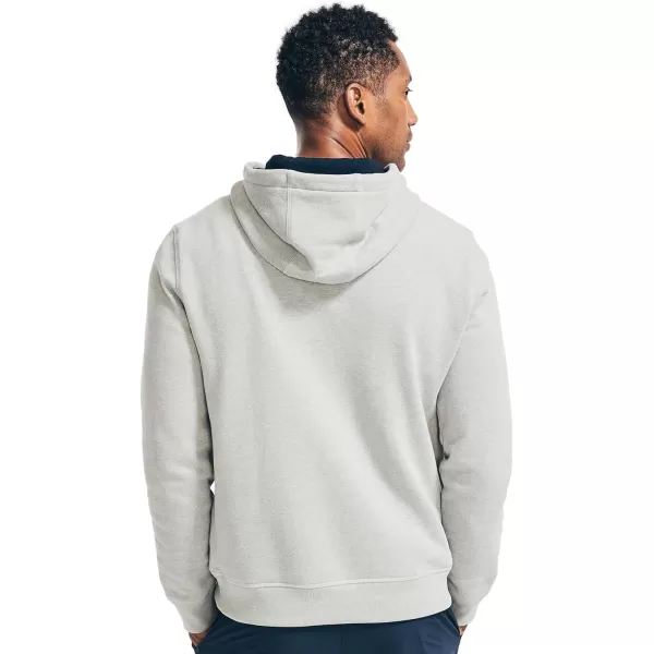 Nautica Mens JClass Logo Fleece HoodieFallWinter 2024 Smoke Grey Heather