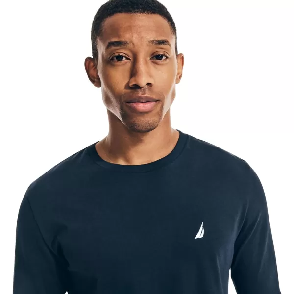 Nautica Mens JClass Logo Long Sleeve TShirt2024 Collection Navy Seas