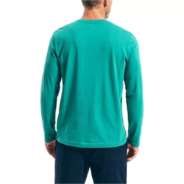 Nautica Mens JClass Logo Long Sleeve TShirtParasail Green