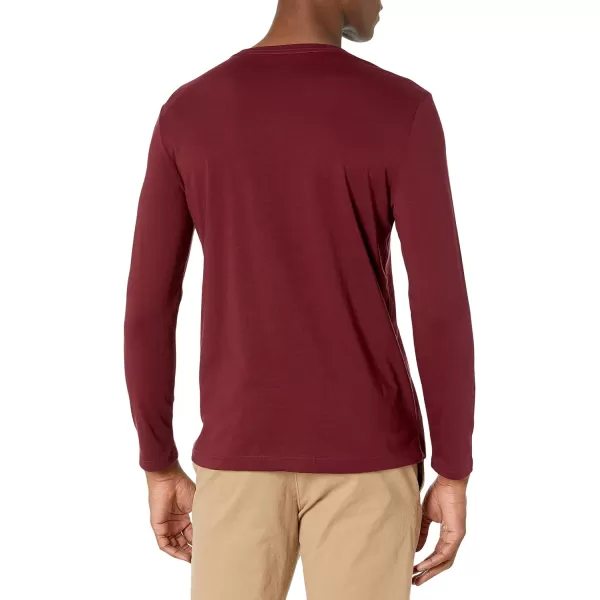 Nautica Mens JClass Logo Long Sleeve TShirtZinfandel