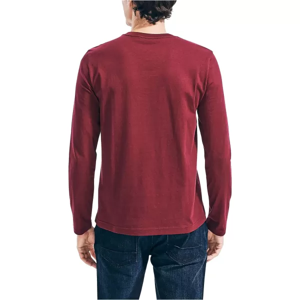 Nautica Mens JClass Logo Long Sleeve TShirtZinfandel