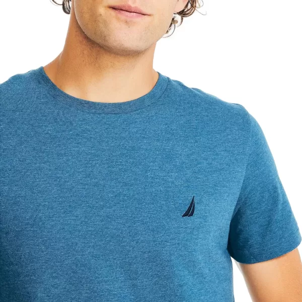 Nautica Mens JClass TShirt2024 Collection Castaway Aqua Heather