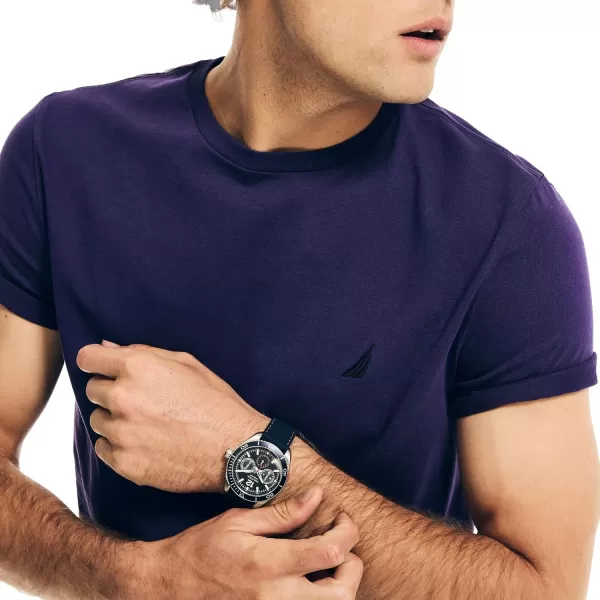 Nautica Mens JClass TShirt2024 Collection Violet Wave