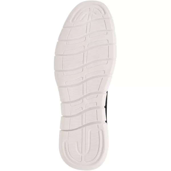 Nautica Mens Knit Dress Oxford LaceUp Sneakers Stylish Comfortable and Ideal for Business or Casual WalkingBlackWhite