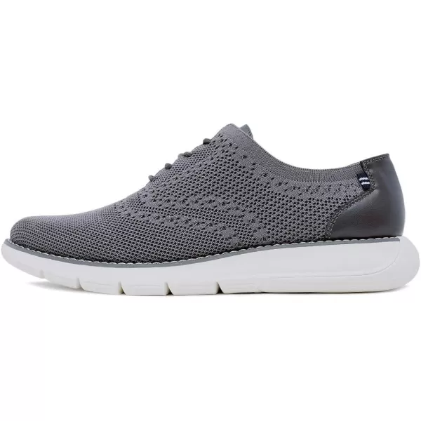Nautica Mens Knit Dress Oxford LaceUp Sneakers Stylish Comfortable and Ideal for Business or Casual WalkingCharcoalwilberto