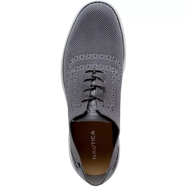 Nautica Mens Knit Dress Oxford LaceUp Sneakers Stylish Comfortable and Ideal for Business or Casual WalkingCharcoalwilberto