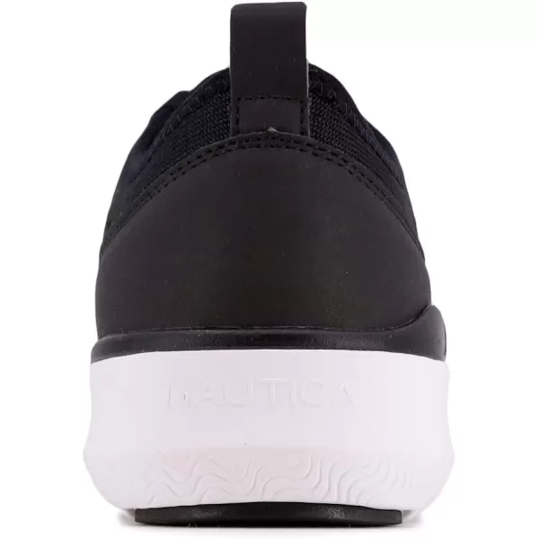 Nautica Mens Knit Dress Oxford LaceUp Sneakers Stylish Comfortable and Ideal for Business or Casual WalkingWeitonblack