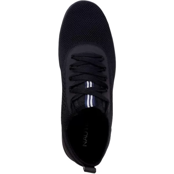 Nautica Mens Knit Dress Oxford LaceUp Sneakers Stylish Comfortable and Ideal for Business or Casual WalkingWeitonblack