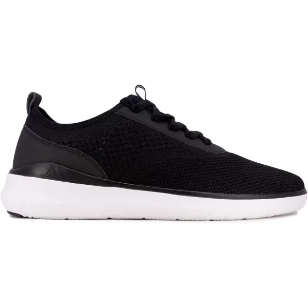 Nautica Mens Knit Dress Oxford LaceUp Sneakers Stylish Comfortable and Ideal for Business or Casual WalkingWeitonblack