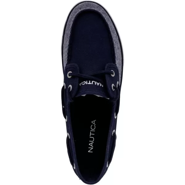 Nautica Mens LaceUp Boat Shoe TwoEyelet Casual Loafer Fashion Sneaker  GalleyNavy Mix