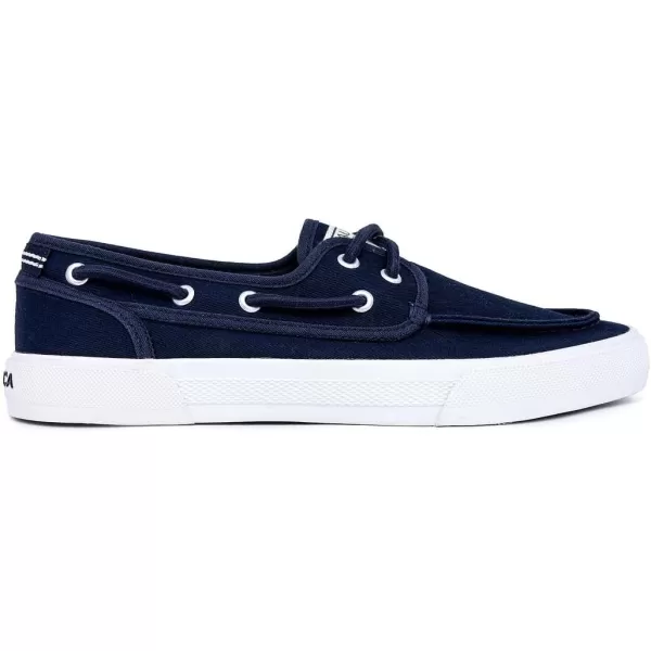 Nautica Mens LaceUp Boat Shoe TwoEyelet Casual Loafer Fashion Sneaker  GalleyNavy Twill