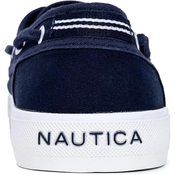 Nautica Mens LaceUp Boat Shoe TwoEyelet Casual Loafer Fashion Sneaker  GalleyNavy Twill