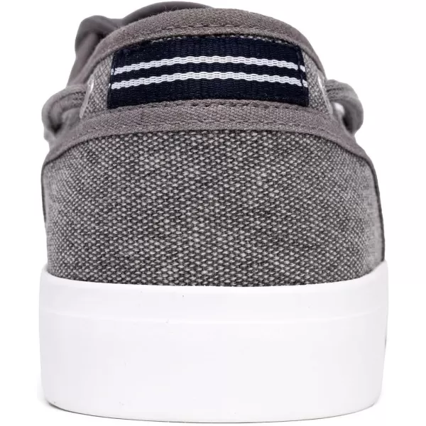 Nautica Mens LaceUp Boat Shoe TwoEyelet Casual Loafer Fashion Sneaker  GalleyWashed Grey