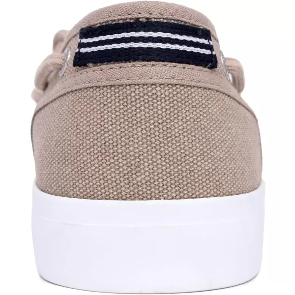 Nautica Mens LaceUp Boat Shoe TwoEyelet Casual Loafer Fashion Sneaker  GalleyWashed Tan