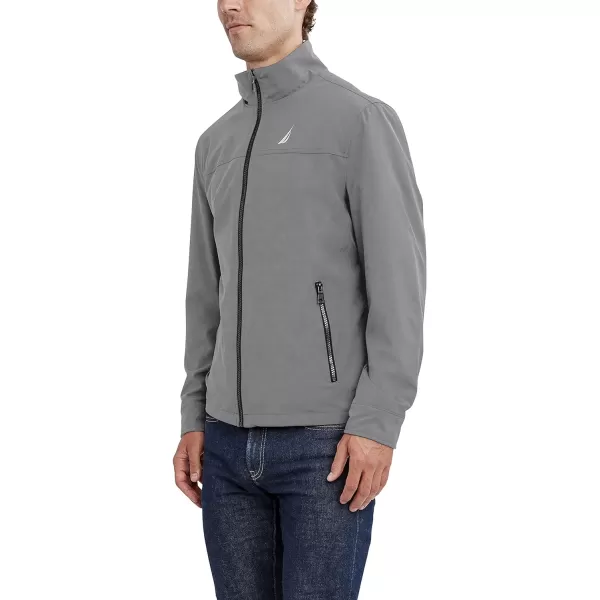 Nautica Mens Lightweight Windbreaker Stretch Athletic Outdoor Full Zip Bomber Golf JacketCloud Grey