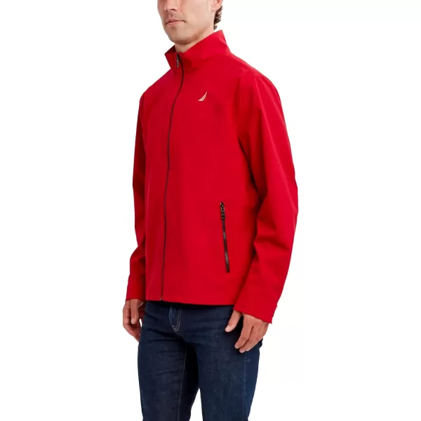 Nautica Mens Lightweight Windbreaker Stretch Athletic Outdoor Full Zip Bomber Golf JacketRed