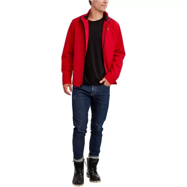 Nautica Mens Lightweight Windbreaker Stretch Athletic Outdoor Full Zip Bomber Golf JacketRed