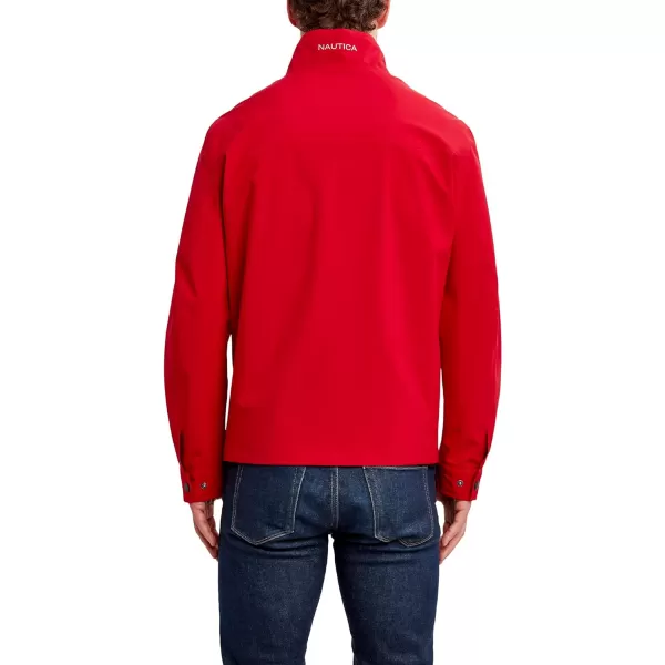 Nautica Mens Lightweight Windbreaker Stretch Athletic Outdoor Full Zip Bomber Golf JacketRed