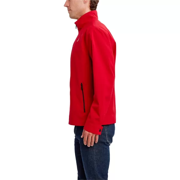 Nautica Mens Lightweight Windbreaker Stretch Athletic Outdoor Full Zip Bomber Golf JacketRed