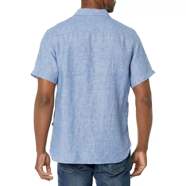 Nautica Mens Linen ShirtBolt Blue