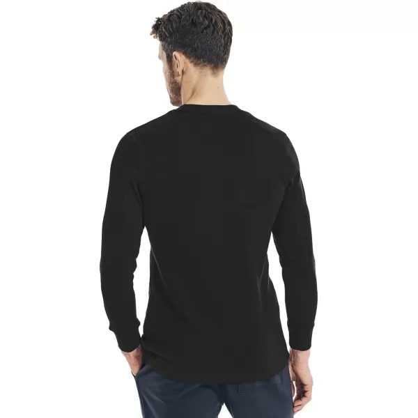 Nautica Mens Long Sleeve Base Layer Crewneck Waffle Thermal Underwear TopBlue Camo