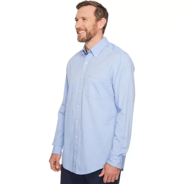 Nautica Mens Long Sleeve Button Down Solid Oxford ShirtFrench Blue