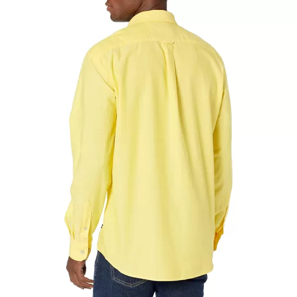 Nautica Mens Long Sleeve Button Down Solid Oxford ShirtMarigold
