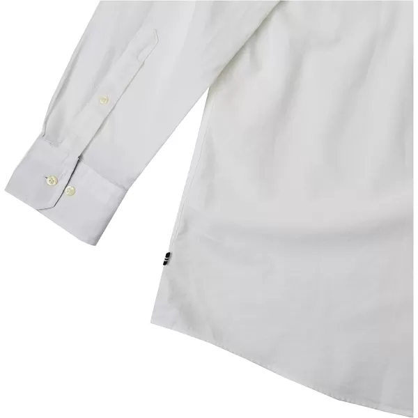 Nautica Mens Long Sleeve Button Down Solid Oxford ShirtWhite2