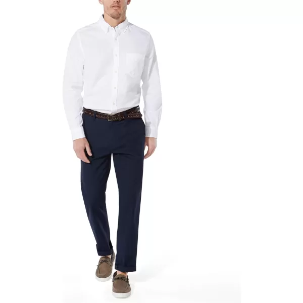 Nautica Mens Long Sleeve Button Down Solid Oxford ShirtWhite2