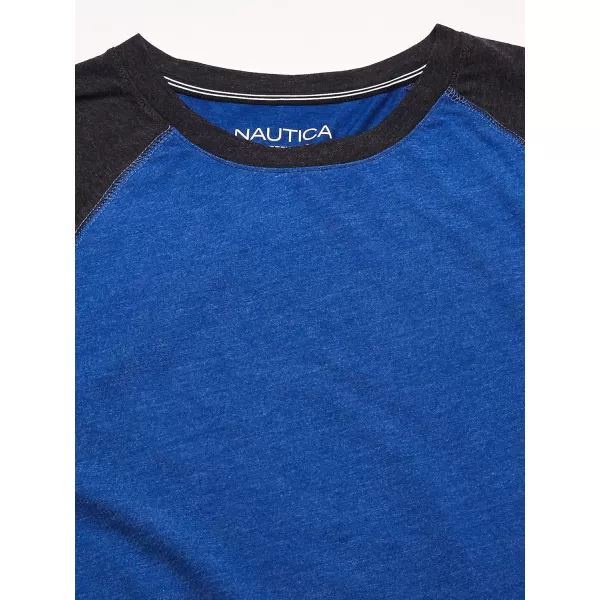 Nautica Mens Long Sleeve Crew Neck Soft Sleep TeeBright Cobalt