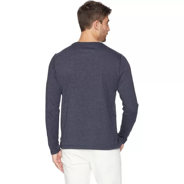 Nautica Mens Long Sleeve Crew Neck Soft Sleep TeeNavy Solid