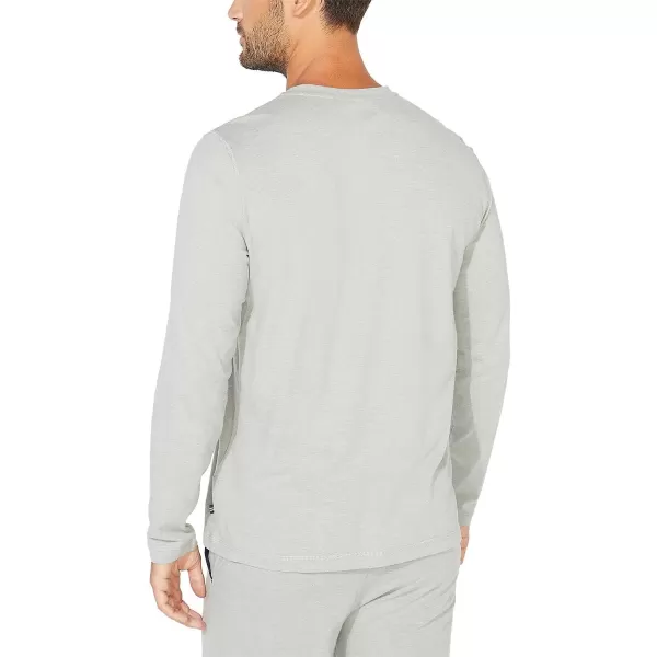 Nautica Mens Long Sleeve Henley Pajama TopGrey Heather