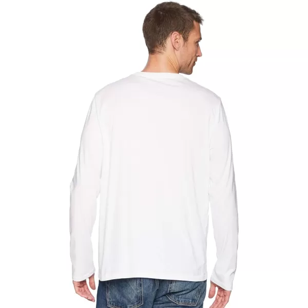 Nautica Mens Long Sleeve Solid Crew Neck TShirtBright White