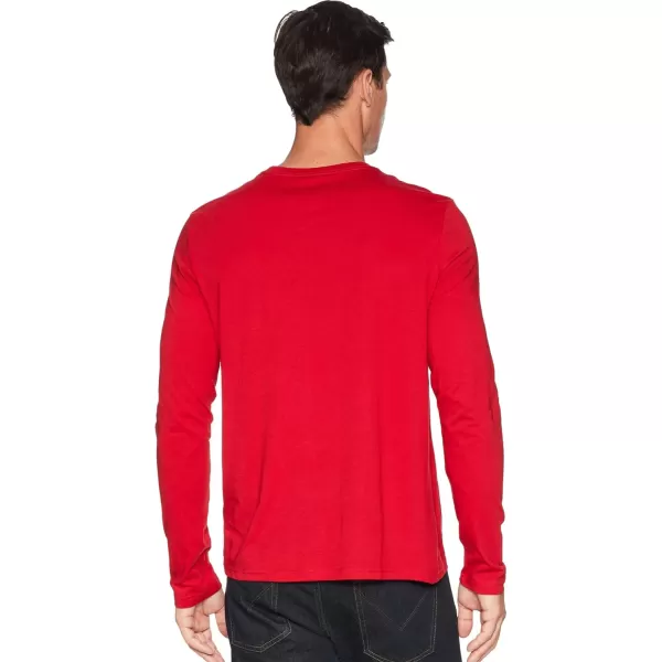 Nautica Mens Long Sleeve Solid Crew Neck TShirtNautica Red