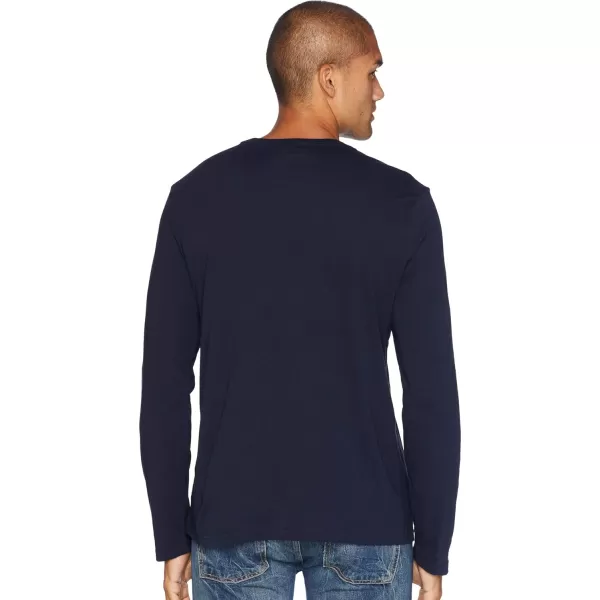 Nautica Mens Long Sleeve Solid Crew Neck TShirtNavy