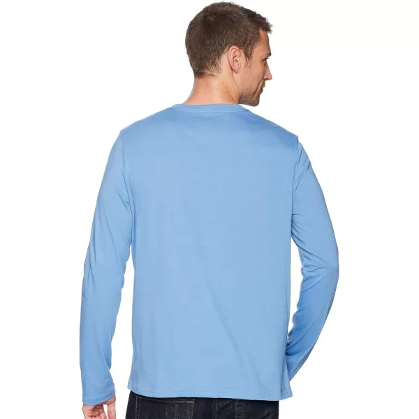 Nautica Mens Long Sleeve Solid Crew Neck TShirtRiviera Blue