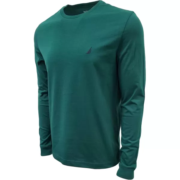 Nautica Mens Long Sleeve Solid Crew Neck TShirtTidal Green