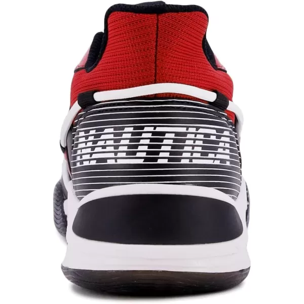 Nautica Mens LowTop Fashion Sneakers  LaceUp Trainers for Stylish Basketball Style and Comfortable Walking ShoesBlack Red Benthos