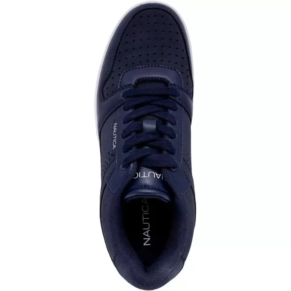 Nautica Mens LowTop Fashion Sneakers  LaceUp Trainers for Stylish Basketball Style and Comfortable Walking ShoesNavyjaxon