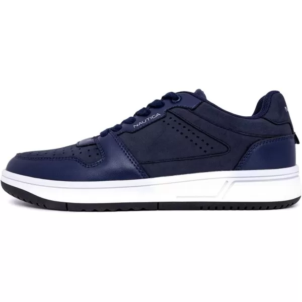 Nautica Mens LowTop Fashion Sneakers  LaceUp Trainers for Stylish Basketball Style and Comfortable Walking ShoesNavyjaxon