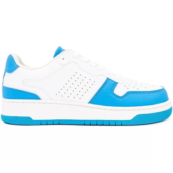 Nautica Mens LowTop Fashion Sneakers  LaceUp Trainers for Stylish Basketball Style and Comfortable Walking ShoesWhite Baby Blue