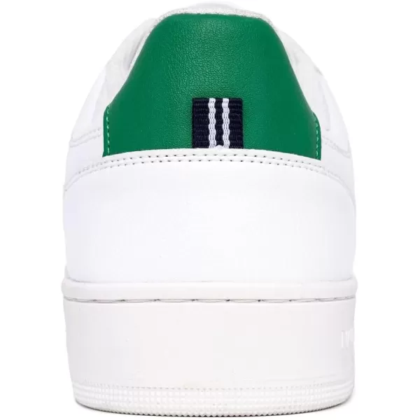 Nautica Mens LowTop Fashion Sneakers  LaceUp Trainers for Stylish Basketball Style and Comfortable Walking ShoesWhite Greenbascule