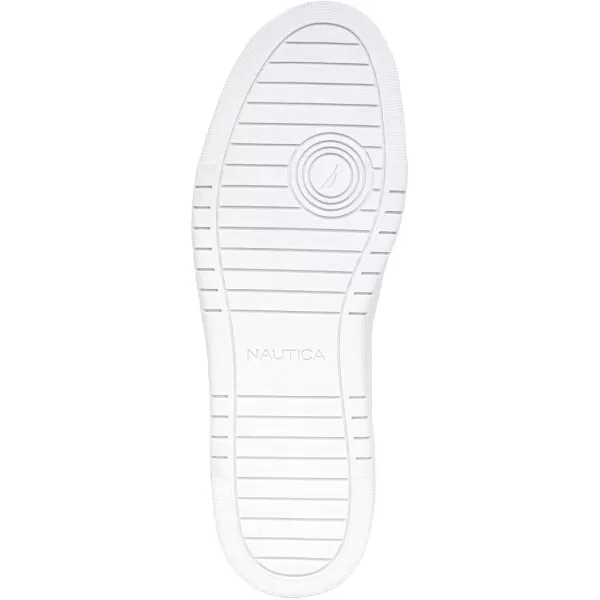 Nautica Mens LowTop Fashion Sneakers  LaceUp Trainers for Stylish Basketball Style and Comfortable Walking ShoesWhite Greybascule